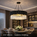 Modern chandelier light fixture for elegant living room decor