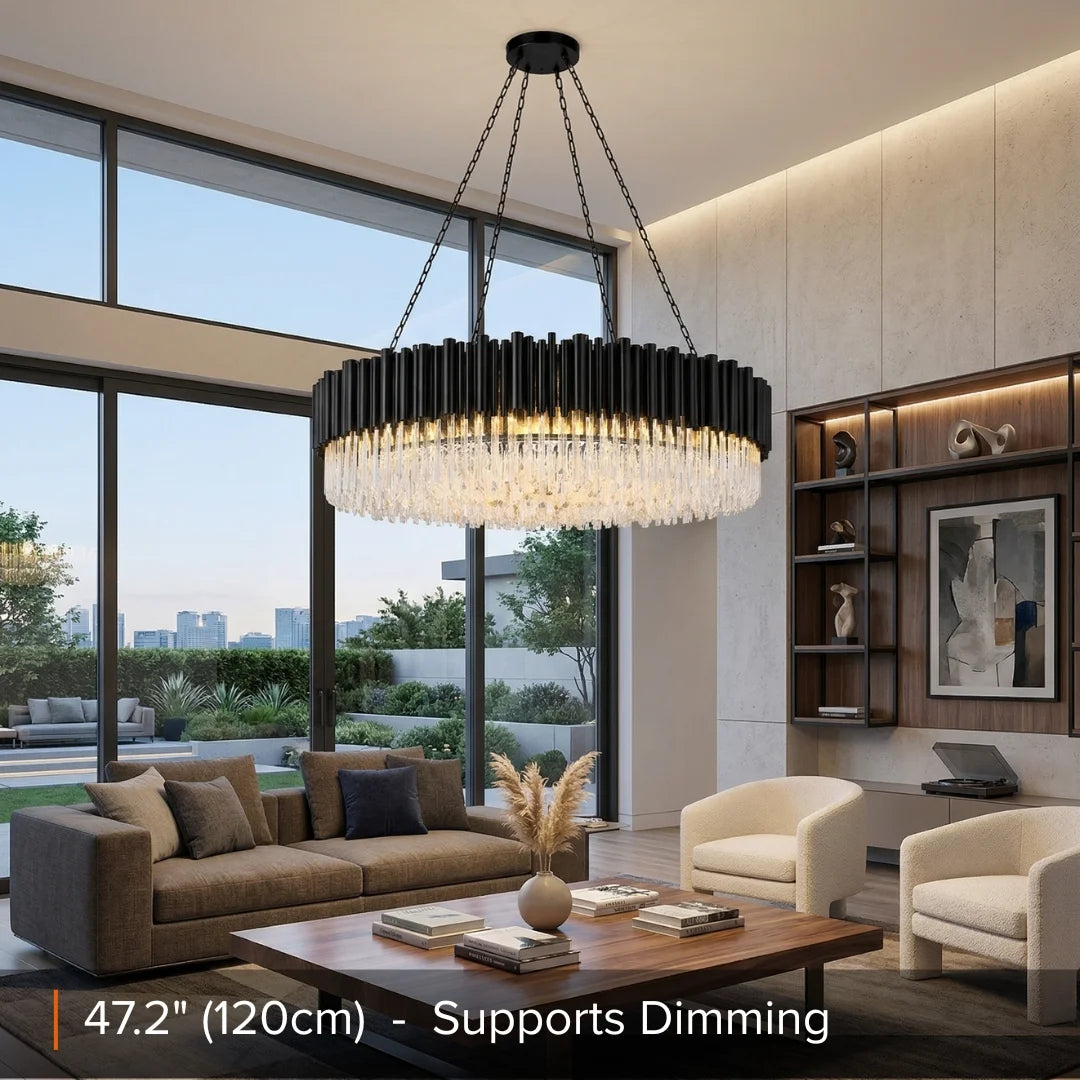 Luxury ceiling chandelier for upscale American home interiors