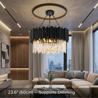 YOOGEE statement chandelier for dining room and foyer lighting