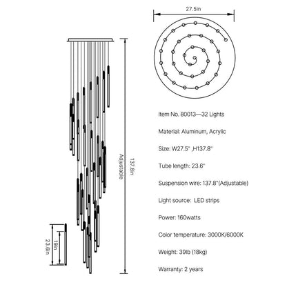 Modern Chandelier for Staircase