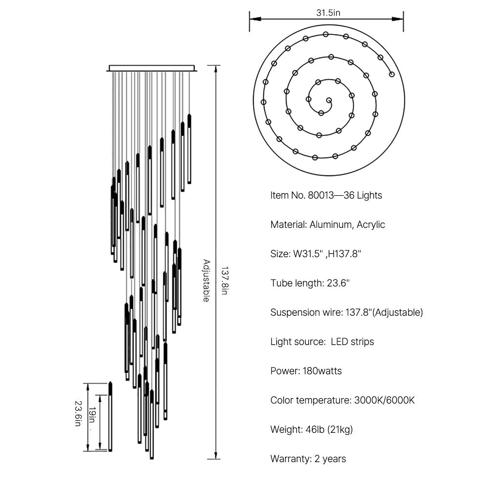 Modern Chandelier for Staircase