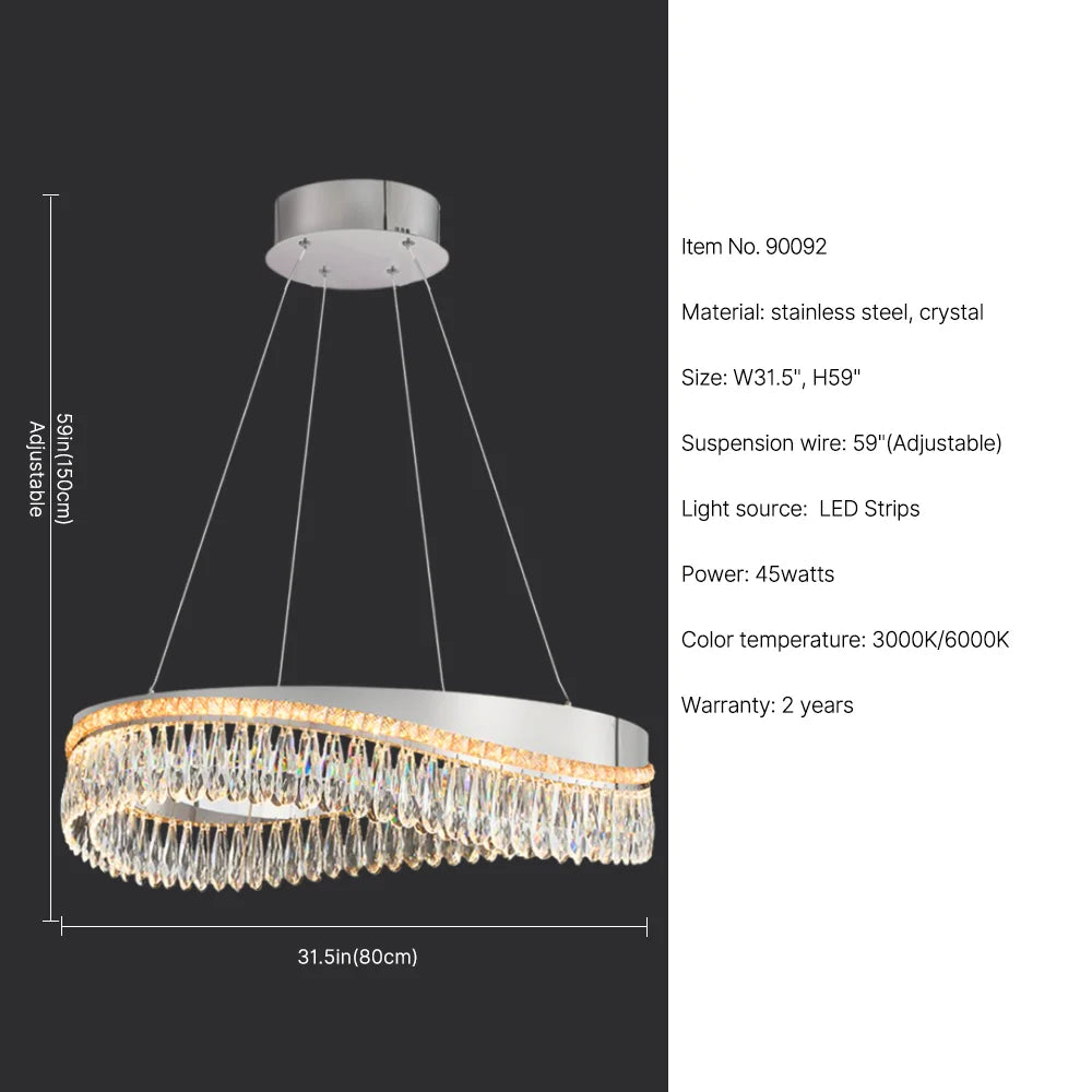 Modern Chrome Chandelier