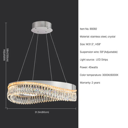 Modern Chrome Chandelier