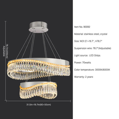 Modern Chrome Chandelier