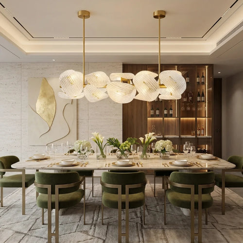 YOOGEE luxury crystal chandelier for modern dining room lighting
