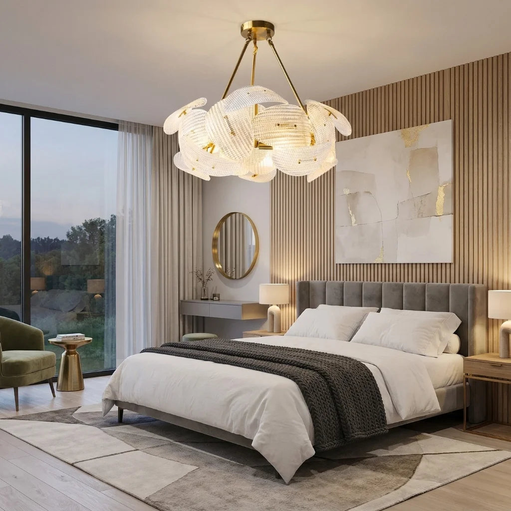 Modern chandelier light fixture for elegant living room decor