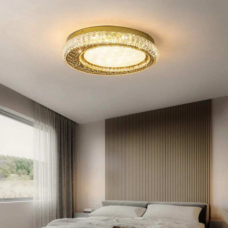 design crystal ceiling light for bedroom
