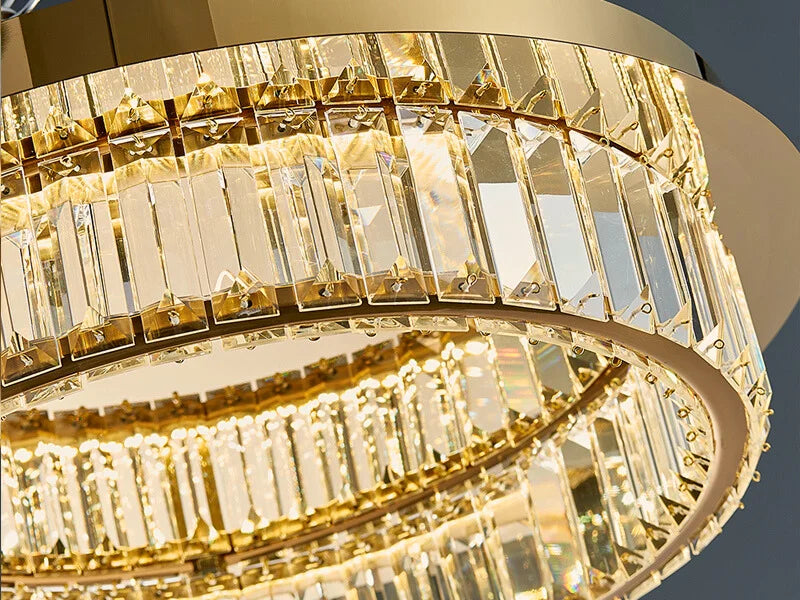 gold crystal ceiling lamp