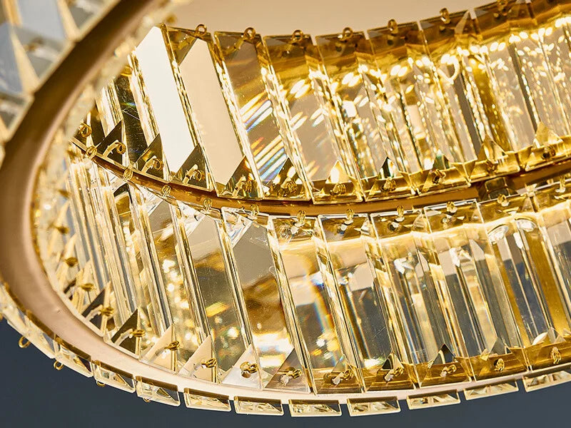 gold crystal ceiling lamp