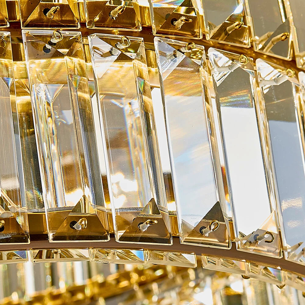 gold crystal ceiling lamp