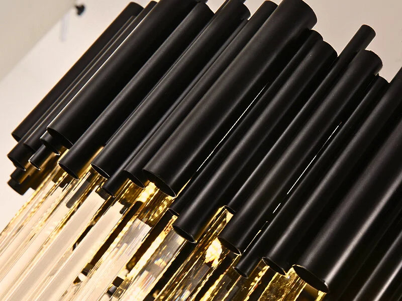 modern black crystal chandelier for ceiling