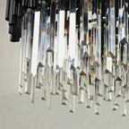 black crystal ceiling lamp