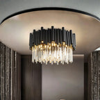 modern black crystal chandelier for ceiling