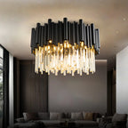 modern black crystal chandelier for ceiling