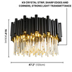 modern black crystal chandelier for ceiling