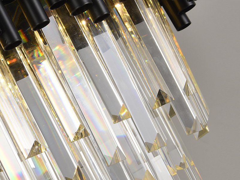 Nocturne Pendant Light-Luxury Modern Black Crystal Chain Light Fixtures For lsland Detail
