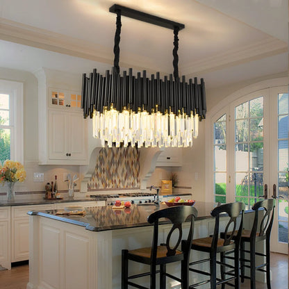 black chandelier lighting for dining room