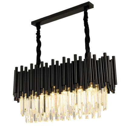 contemporary black crystal chandelier