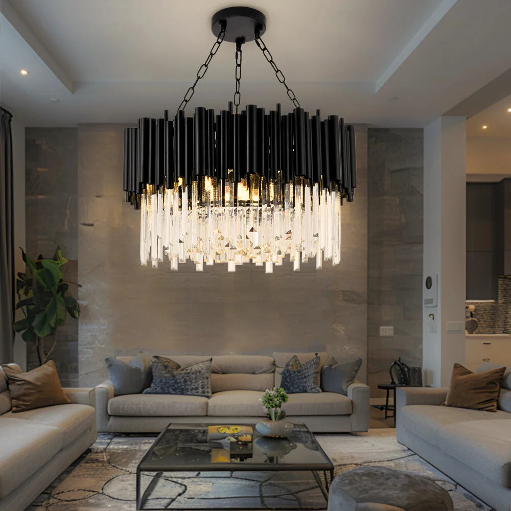 black chandelier for living room