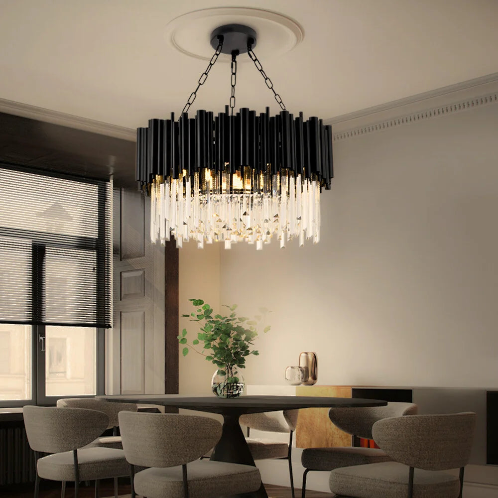 black chandelier for dining room