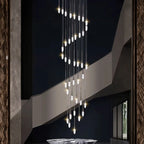 spiral design chandelier for entrance
