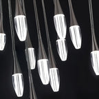 Nylis Spiral LED Crystal Staircase Chandelier for Tall Foyers & Stairwells