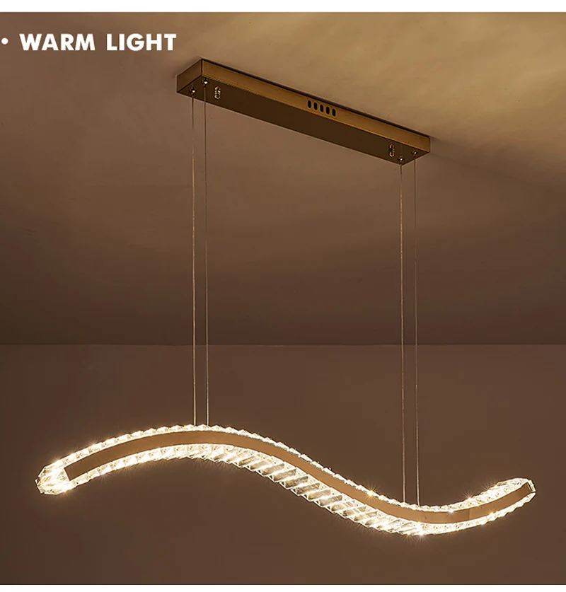 Ophelia Chandelier-Modern Dining Room LED Hanging Light Fixtures-Warm Light