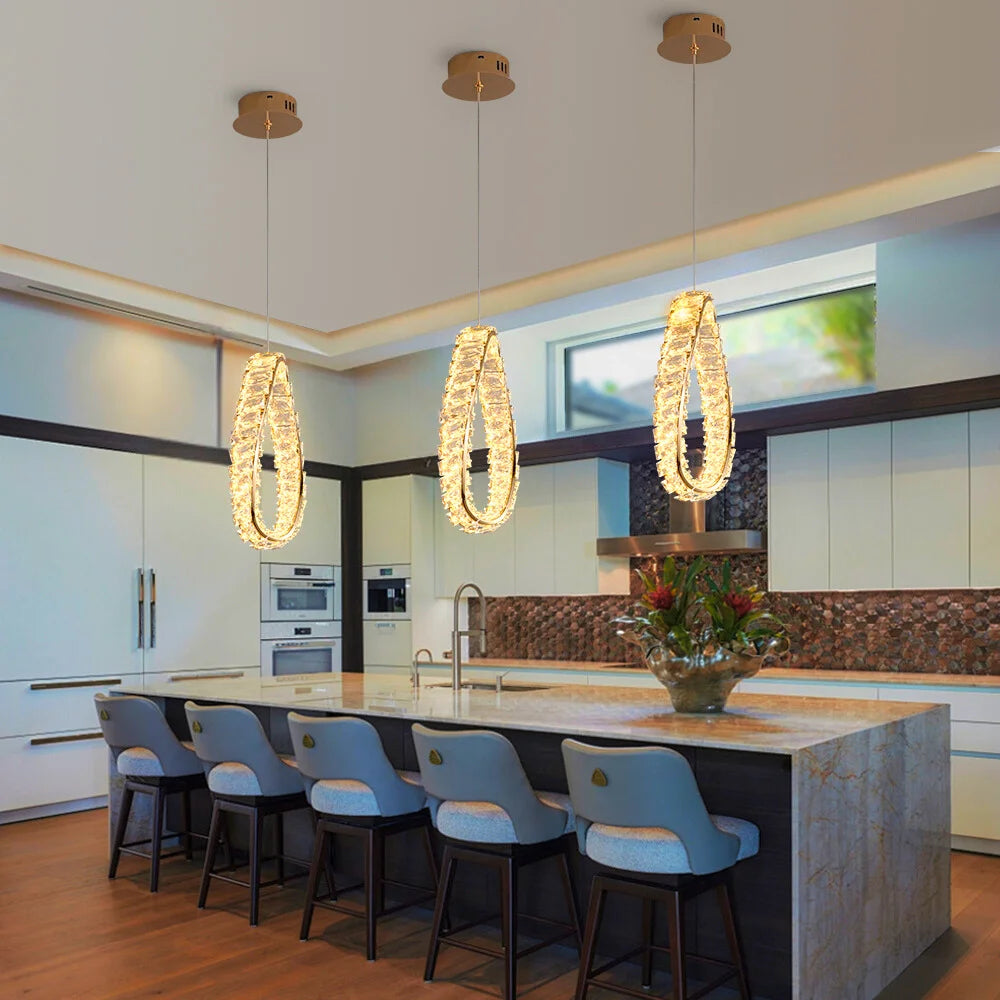 dining room crystal pendant light