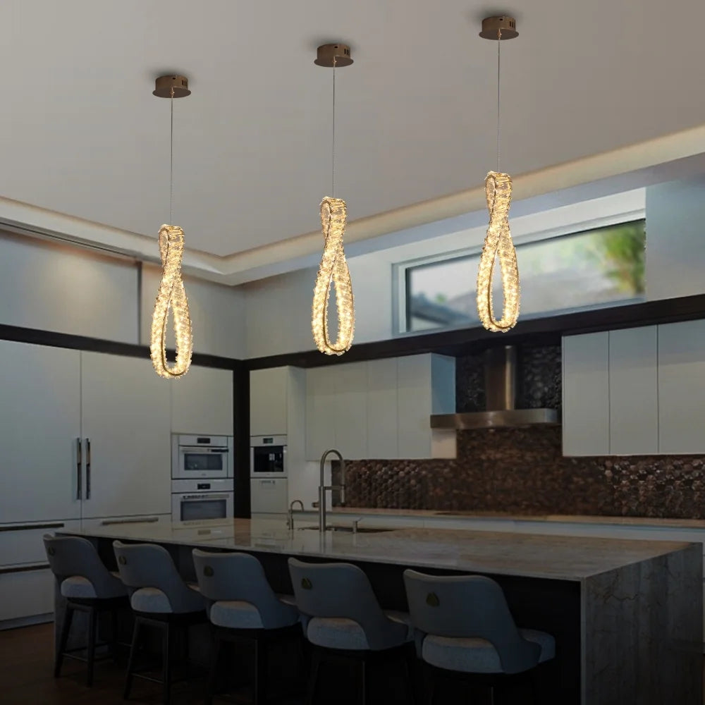 crystal pendant light
