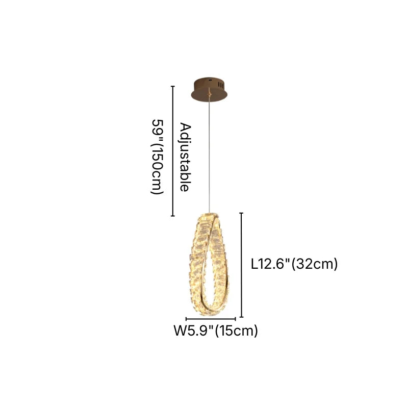 crystal hanging light