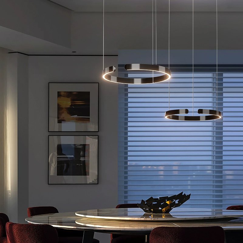 Orla Chandelier-Creative C-shaped LED Acrylic Hanging Light Fixtures