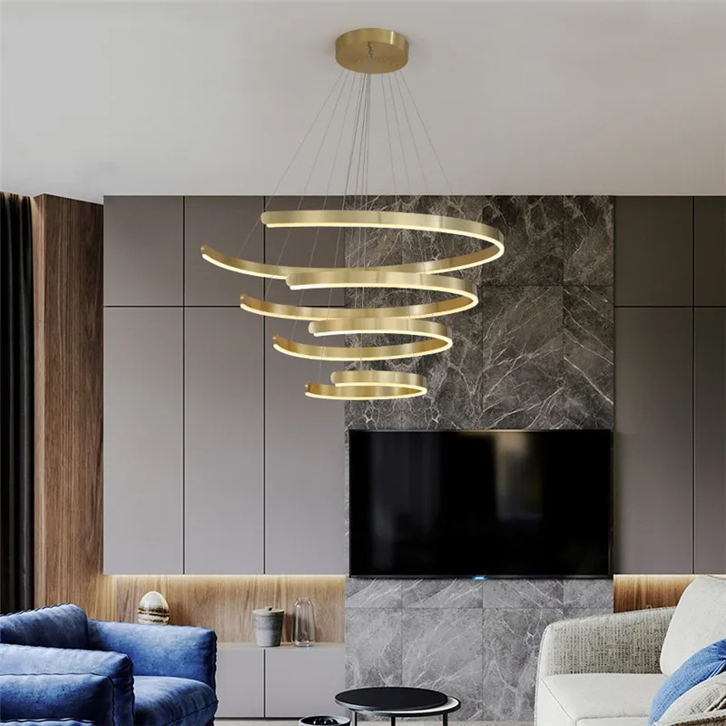 Orla Chandelier-Creative C-shaped LED Acrylic Hanging Light Fixtures