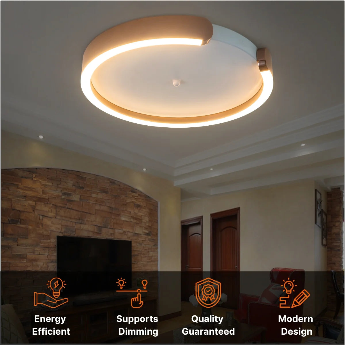 LED flush mount ceiling light