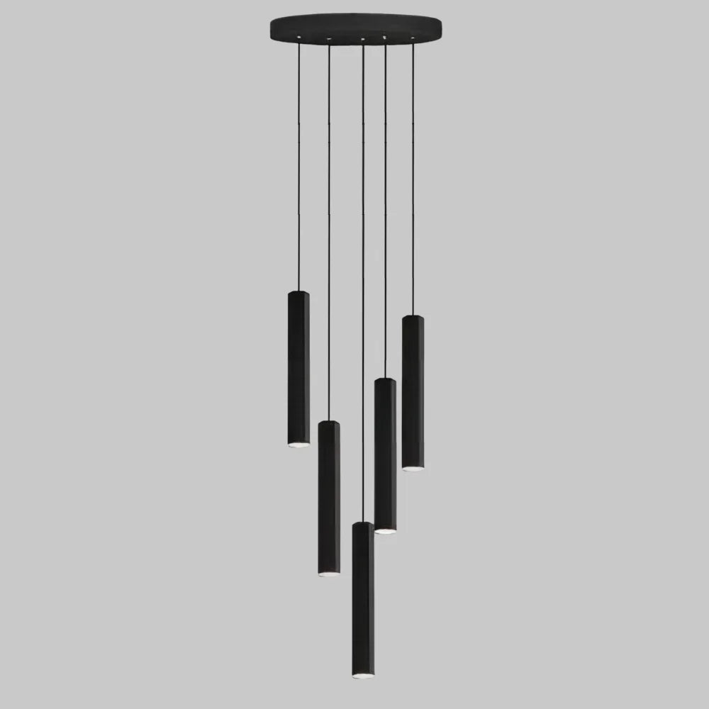 Pilar Modern LED Spiral Staircase Chandelier for Tall Foyers & Stairwells