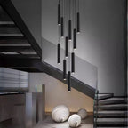 Pilar Modern LED Spiral Staircase Chandelier for Tall Foyers & Stairwells