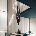 Pilar Modern LED Spiral Staircase Chandelier for Tall Foyers & Stairwells