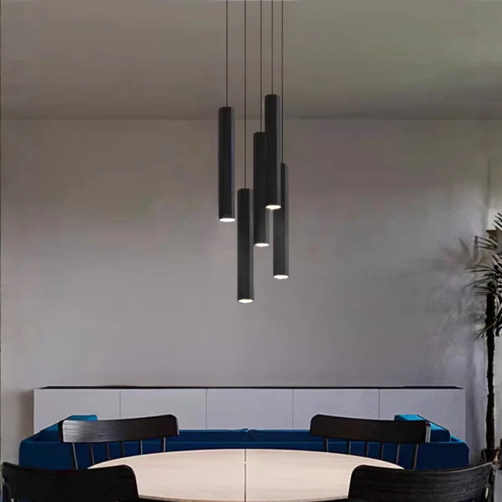 Pilar Modern LED Spiral Staircase Chandelier for Tall Foyers & Stairwells