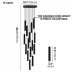 Pilar Modern LED Spiral Staircase Chandelier for Tall Foyers & Stairwells