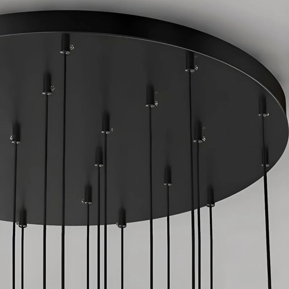 Pilar Modern LED Spiral Staircase Chandelier for Tall Foyers & Stairwells