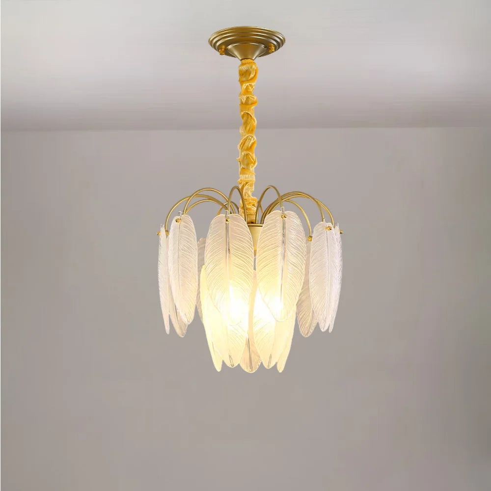 small glass chandelier