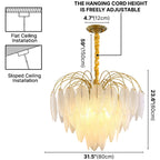 gold glass chandelier