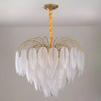 modern gold glass chandelier