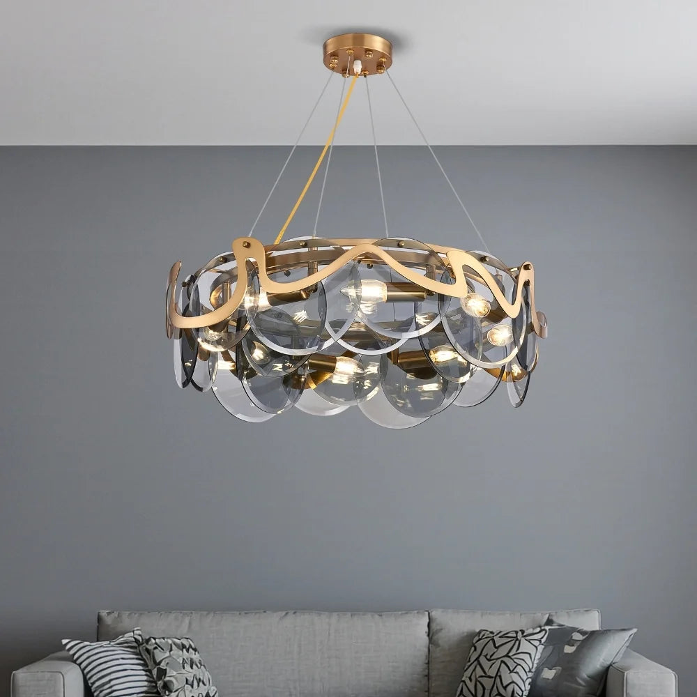 modern designer living chandelier