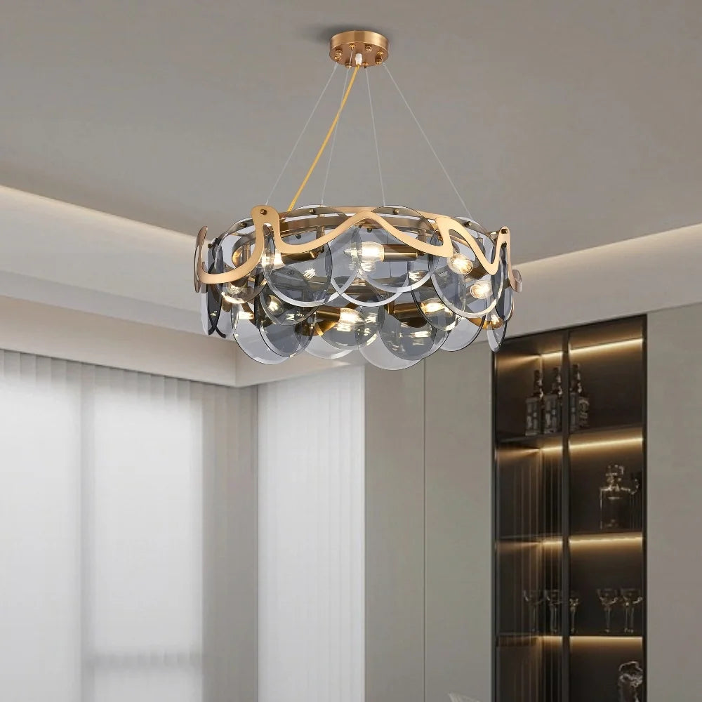 modern designer living chandelier