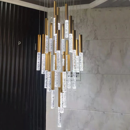 Rayne Chandelier-Large Staircase LED Crystal Light Fixture