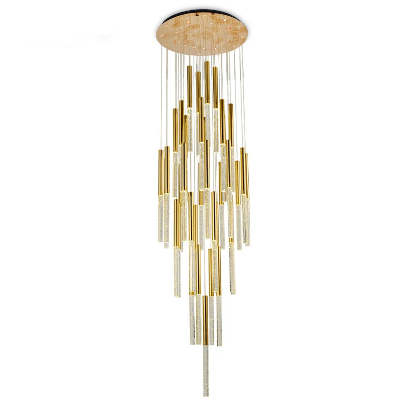 Rayne Chandelier-Large Staircase LED Crystal Light Fixture