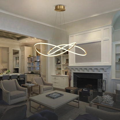 Rays Black Gold Pendant Light