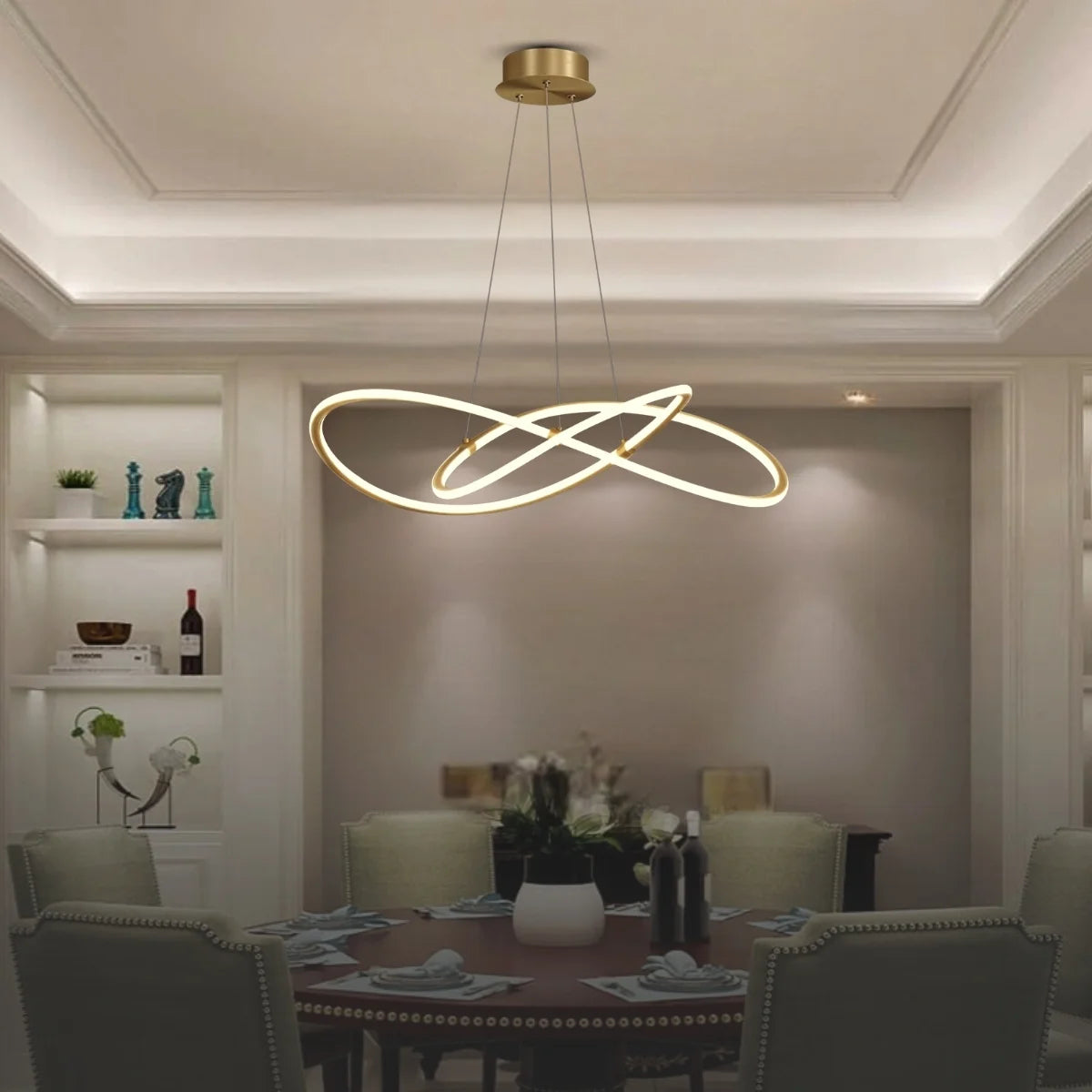 Rays Gold Pendant Light