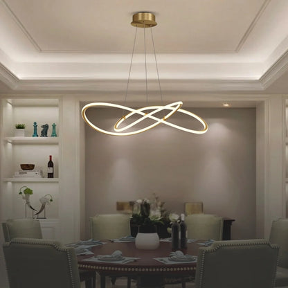 Rays Gold Pendant Light