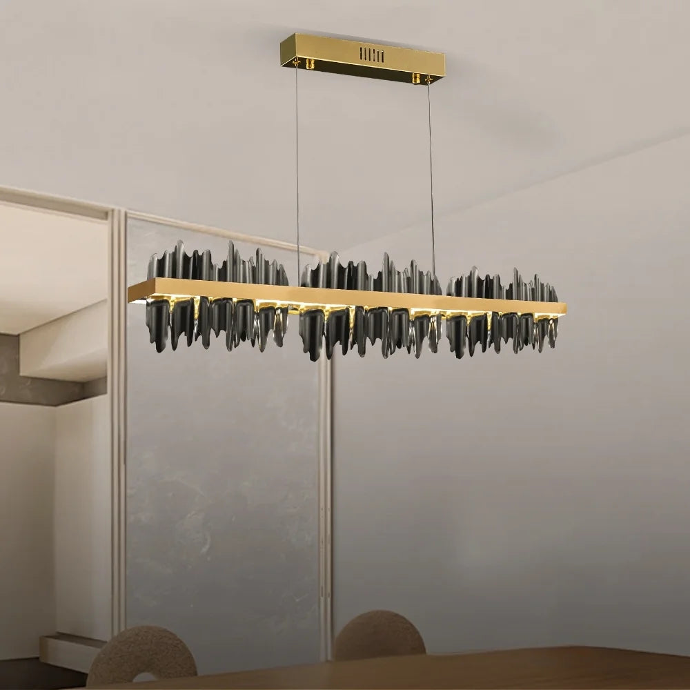 Rectangular chandelier for dining room